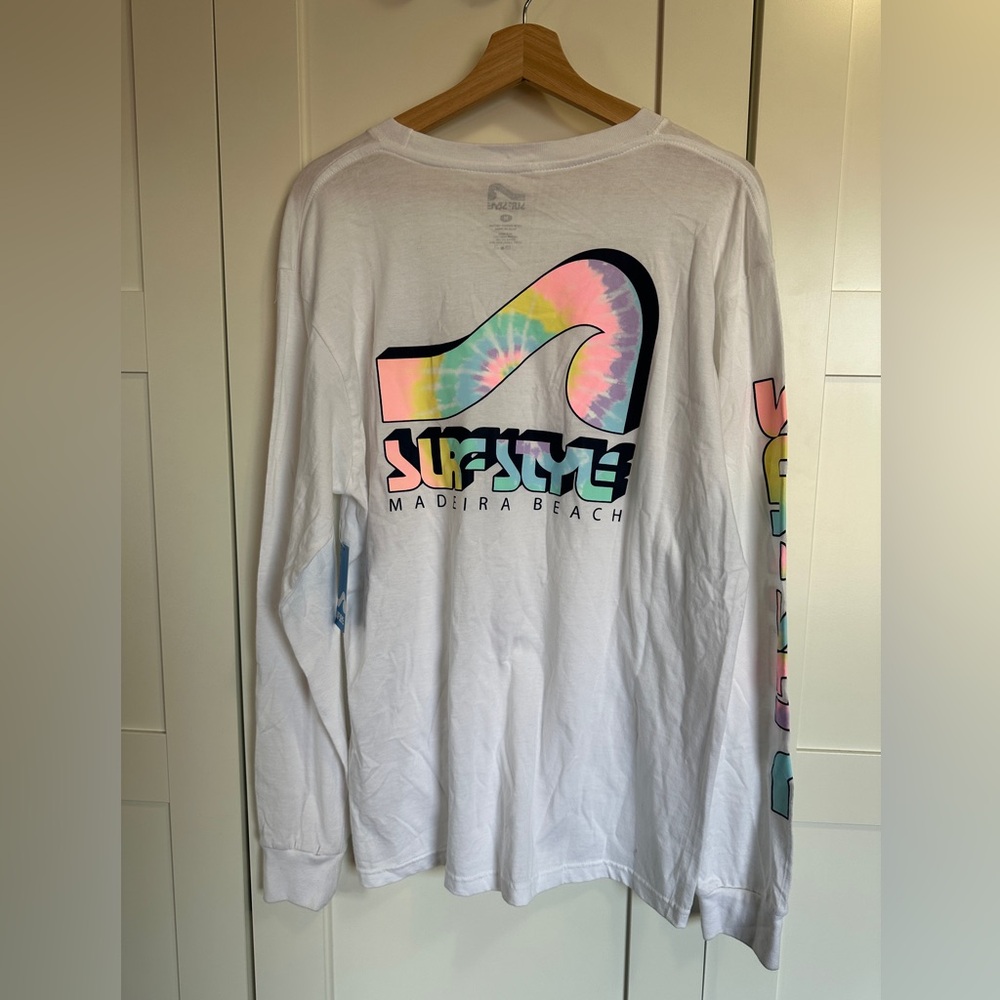 NWT Surfstyle Mens Long Sleeve M Shirt 100% Cotton Pastel Colors Florida